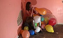 Satisfy your fetish with balloon popping in HD