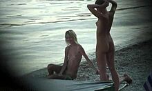 Beautiful white skinned attractive sexiest woman with blonde hair loves to fa blot naturist beach